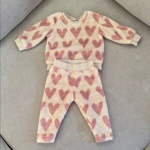 Cozy Heart Pattern Toddler Matching set- Hanna Andersson
